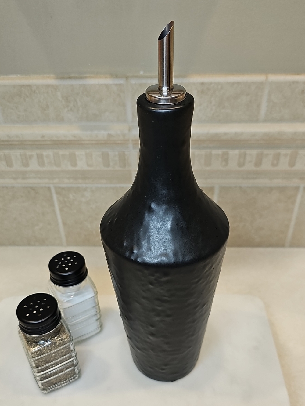 Black Textured Ceramic Oil Dispenser-Threshold